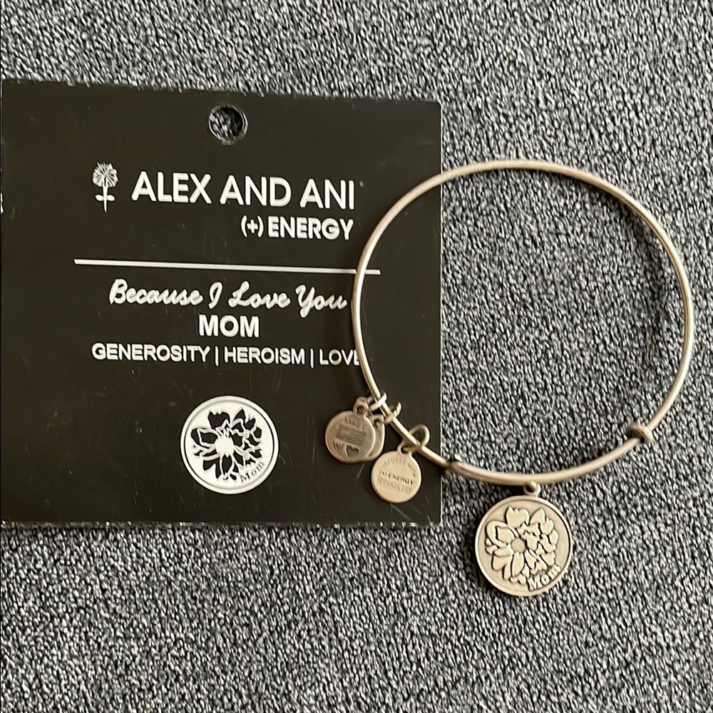 Alex and Ani silver toned Mom Bracelet